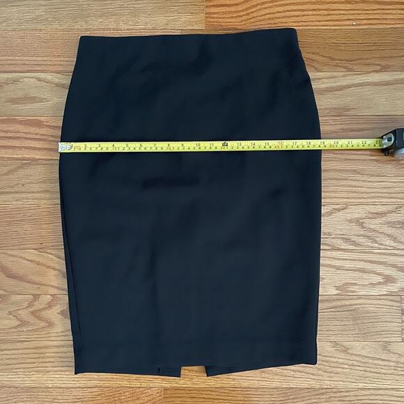 Express Pencil Skirt Womens 10 Black Knee Length Lined Split Work Office Classic - Picture 6 of 9